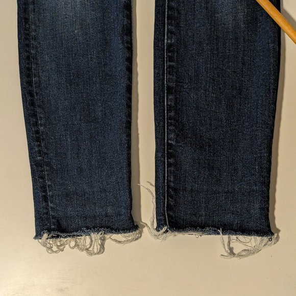 MOTHER High Waisted Looker Ankle Fray Jeans, Cat Attack, Size 25 - Picture 8 of 16